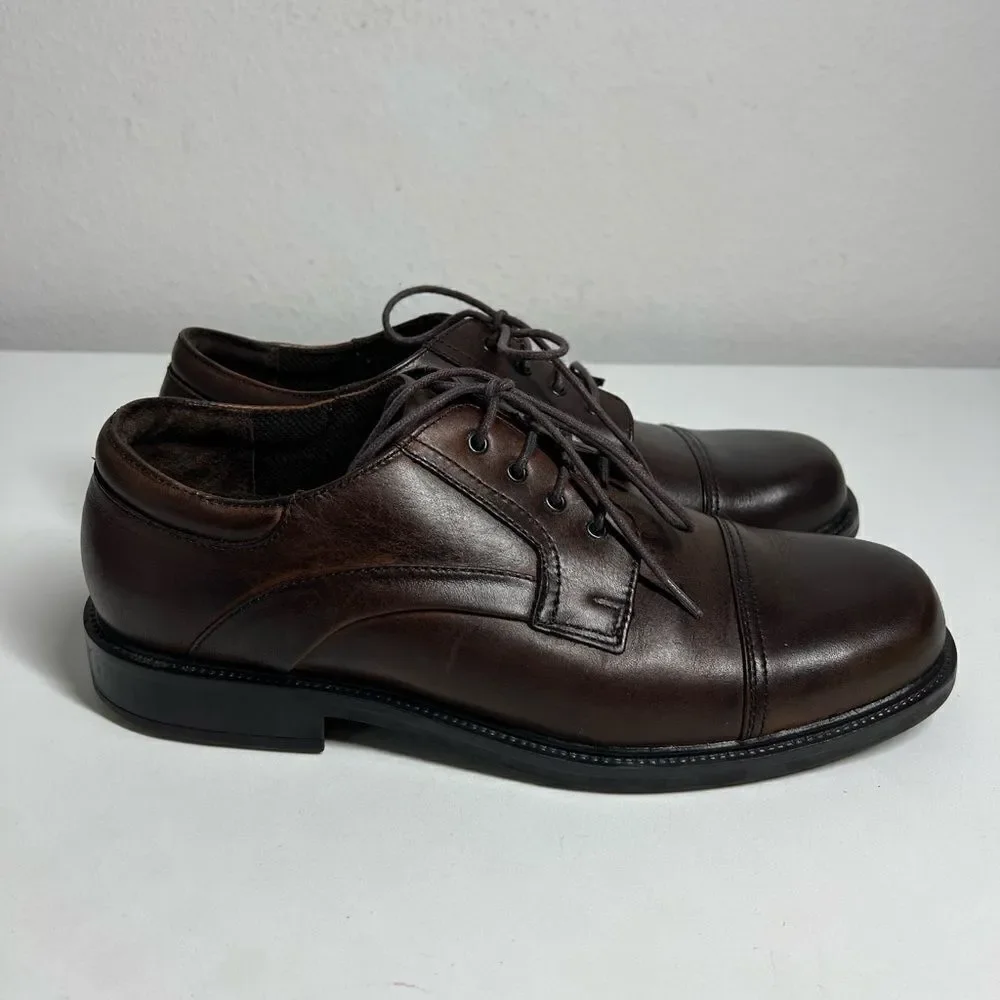 Nunn Bush Brown  Leather Lace Up Oxfords 81480-02 Men's Size 11M See Description